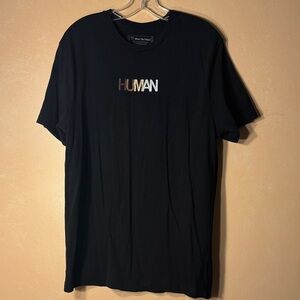 “Human” Black Tee EUC